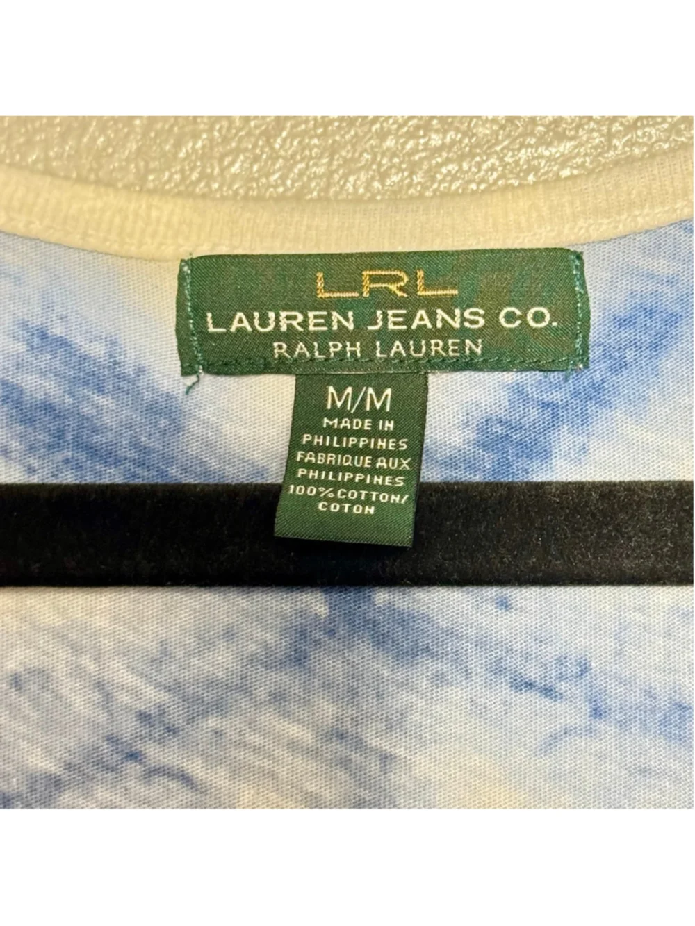 Size M Lauren Jeans Co Ralph Lauren Blue White Tie-Dye Cotton Tank Dress